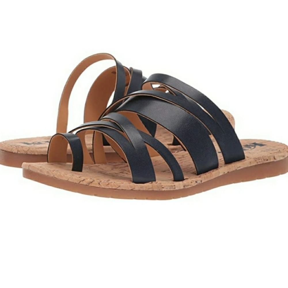 SALE!! NIB Navy CLEMONS SANDALS TOE LOOP SLIPONS